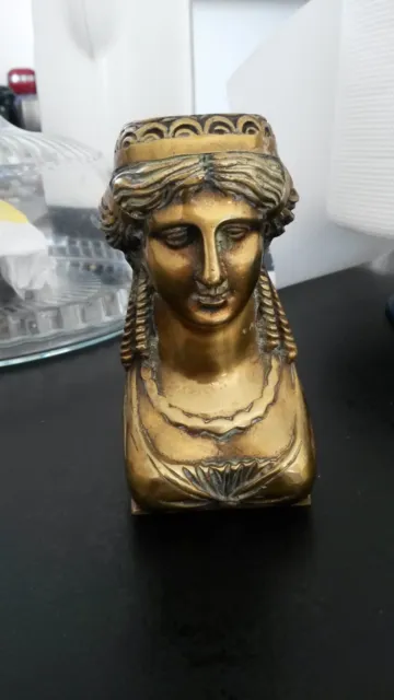 Superbe Buste Bronze Femme A L'antique France Xix Em Siecle N1