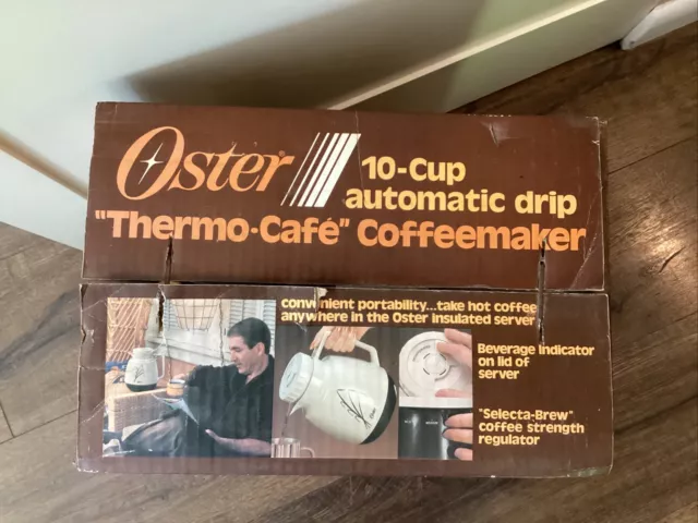 NOS SEALED 1985 Oster 666-56 Thermo-cafe Drip Coffeemaker 10 Cup Clock Timer 2