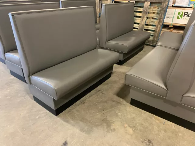 Restaurant Booth Plain back single & double 48"Long x 42" high in copper vinyl