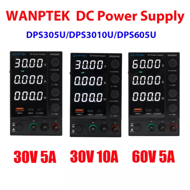 Wanptek adjustable DC power supply 30V 10A lab power supply 60V 5A/30V 5A