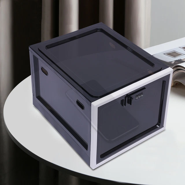 LOCKABLE BOX MULTIPURPOSE Lockable Storage Bin for Tablet Snack School ...