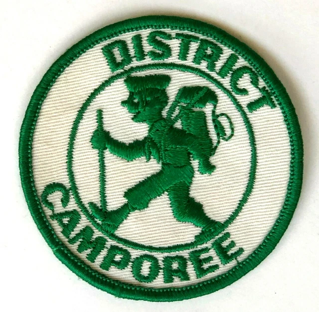1960S BOY SCOUT District Camporee Patch Green Hiker BSA Unused Vintage