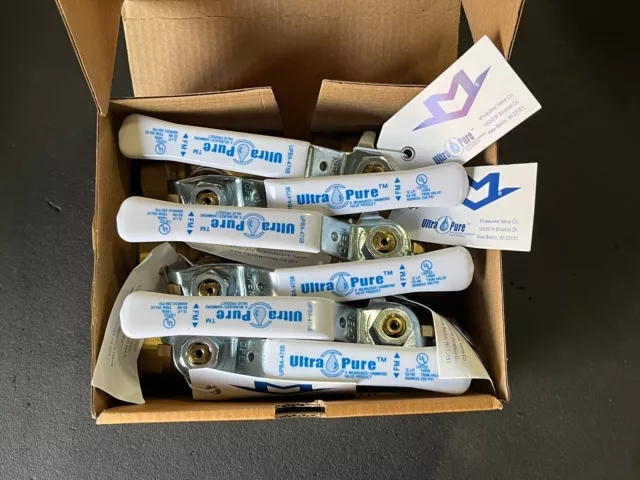 Box of 6 Milwaukee Valve UPBA475B 3/4" Full Port NPT LF Brass Ball Valve 600 WOG