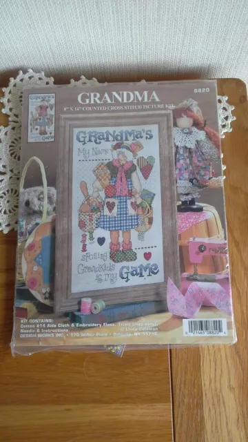 Cross stitch kit "Grandma" 8/14 inch Embroidery Design works inc