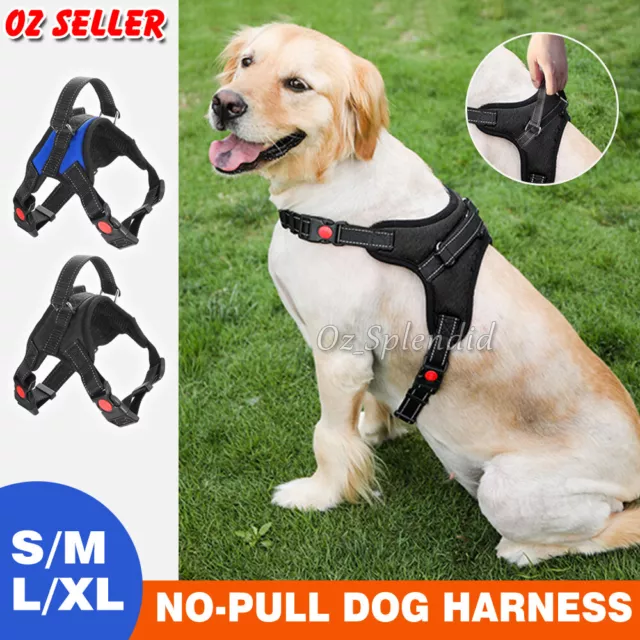 No-pull Dog Harness Pet Puppy Large Dog Vest Adjustable Padded Handle S-XL MEL 2