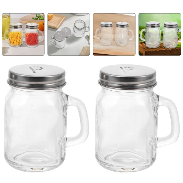2 piezas agitador de sal de cocina práctico soporte de especias agitador de sal transparente