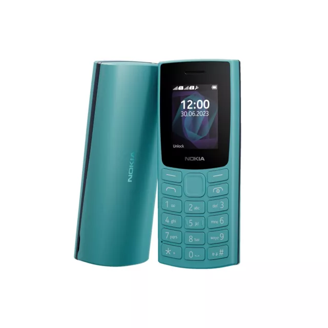 Nokia 105 2023 Dual Sim Handy / Mobiltelefon - cyan - NEU