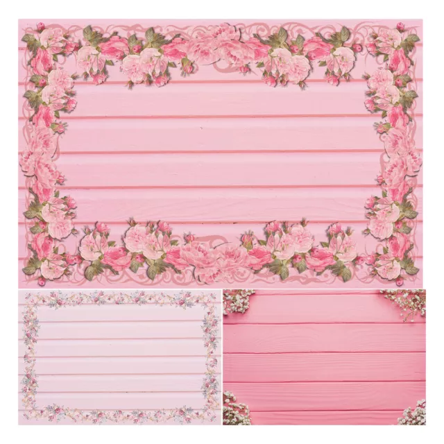 Pink Floor Flowe Photography Backdrop Background Studio Photo Props Vinyl Cloth