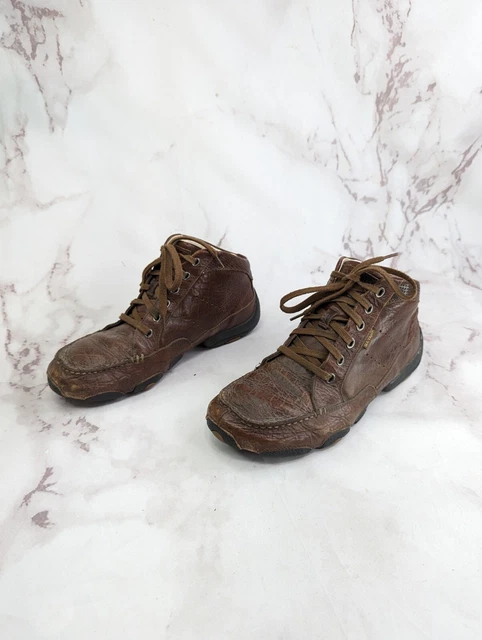 MENS HS TRASK Calderwood Brown Pebbled Leather Chukka Style  display picture 3