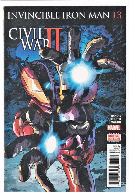 Invincible Iron Man #13 (2016) Bendis / Deodato ~ Civil War Ii ~ Unread Nm