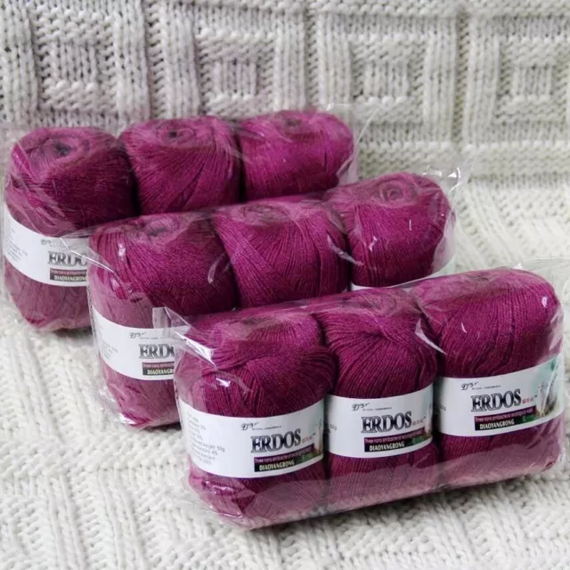 Sale 9BallsX50gr LACE  Acrylic Wool Cashmere Hand Rugs knitting Blanket Yarn 904