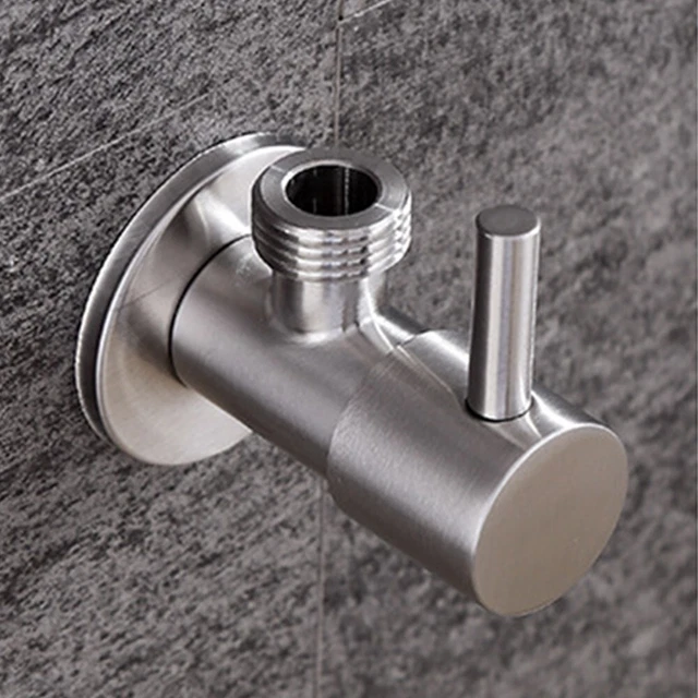 Vanne triangle en acier inoxydable pour toilettes lavabos et chauffe-eau