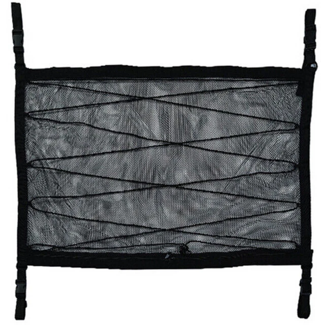 Black Car Roof Ceiling Storage Net Pocket Stowing Tidying Interior Accessories