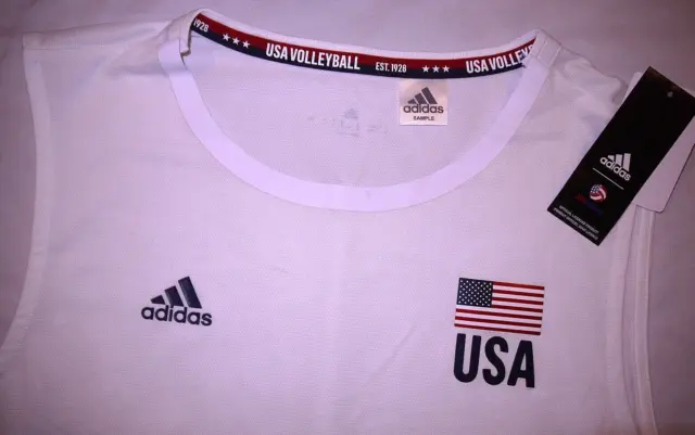Adidas+Team+USA+Volleyball+Jersey+Primeblue+Women+Size+XS+Red+