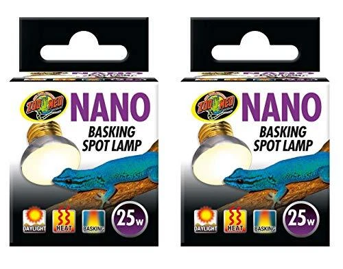 2 Pack Zoo Med Labs 25W Nano Basking Spot Lamp