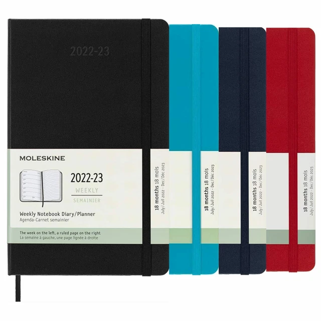 MOLESKINE 18 MONTH Diary Notebook 20222023 A5 Large Weekly Hardcover