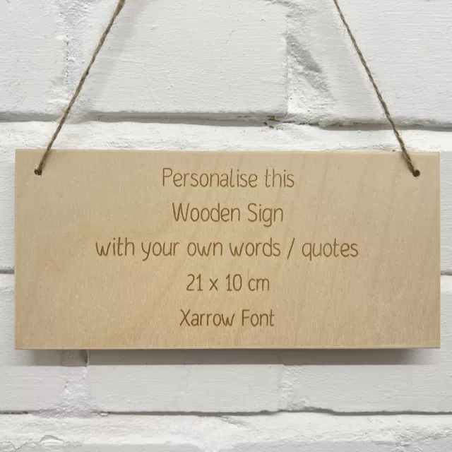 Personalised Wooden Sign Plaque Custom Made Wall Door Hanging Gift D1S-Xarrow
