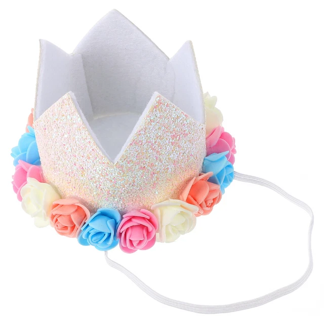 Couronne 1er Anniversaire Bébé En Feutre Premium - Avec Bande élastique Ajustable, Décoration Mignonne Pour Fête, Photo, Garçon Ou Fille (Marron) - 8
