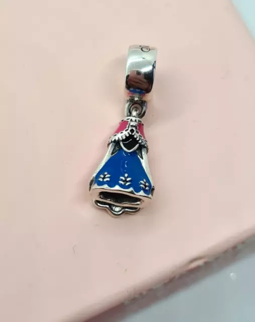 Authentic Pandora Disney Anna's Dress Frozen Princess Bead Charm