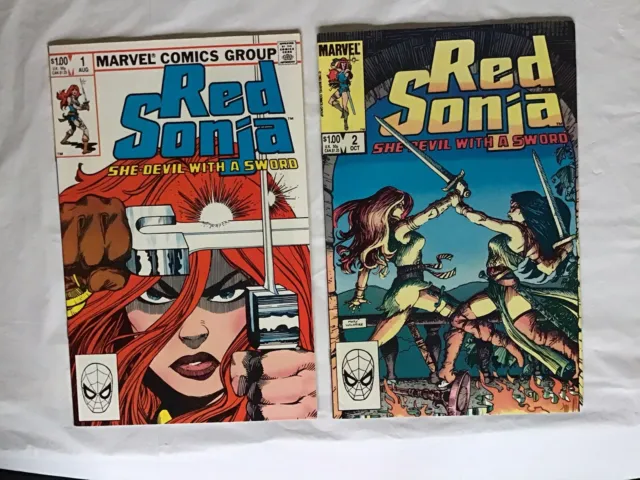 Red Sonja Volume 3 Number 1 & 2 Marvel Comics August 1983 First Printing*High*Gr