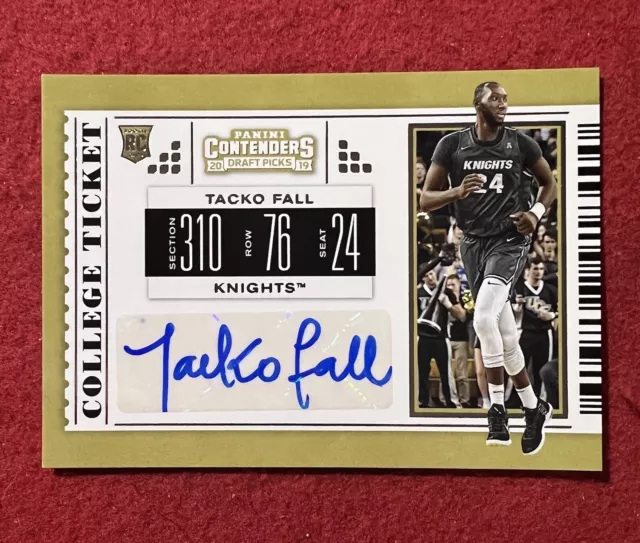 2019 Panini Contenders Draft Picks Tacko Fall RC Auto College Ticket #118