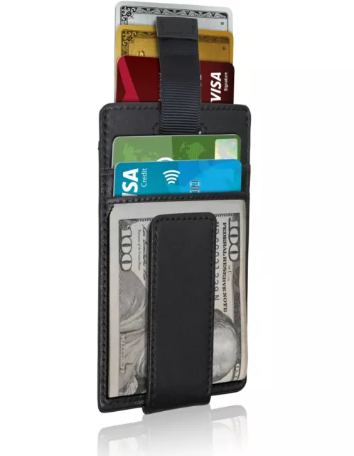 Slim Wallets For Men Magnetic Money Clip Minimalist Mens Wallet RFID Blocking