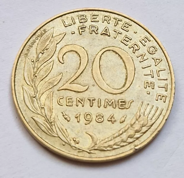 Pièce de monnaie 20 centimes Marianne 1984 République Française