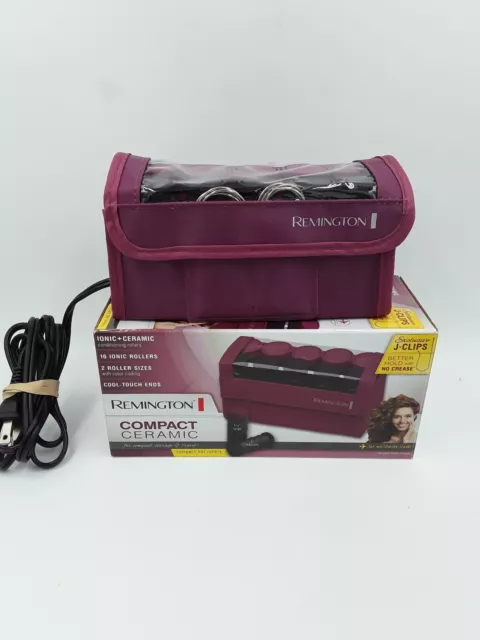 Remington H-1015 Ceramic Compact Hot Rollers for Easy Storage & Travel