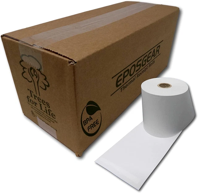 EPOSGEAR 20 rotoli 57 mm x 57 mm 57 x 57 mm carta termica fino al registratore di cassa