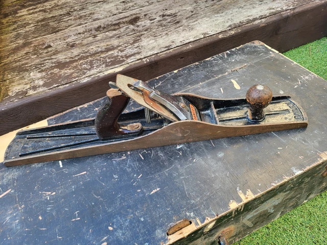 Vintage Stanley Bailey No.7 Wood Plane 22" Sole Jointer Planer - Made in England