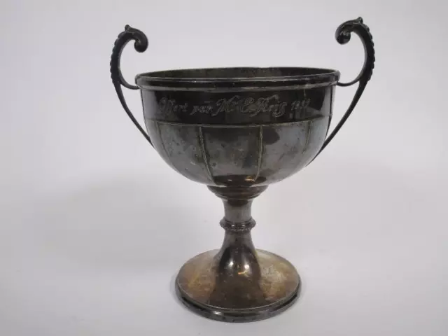 Versilberte Fußschale, Pokal, ca. 21 cm H 1R9036 Versilberte Fußschale, Pokal, ca. 21 cm H 1R9036