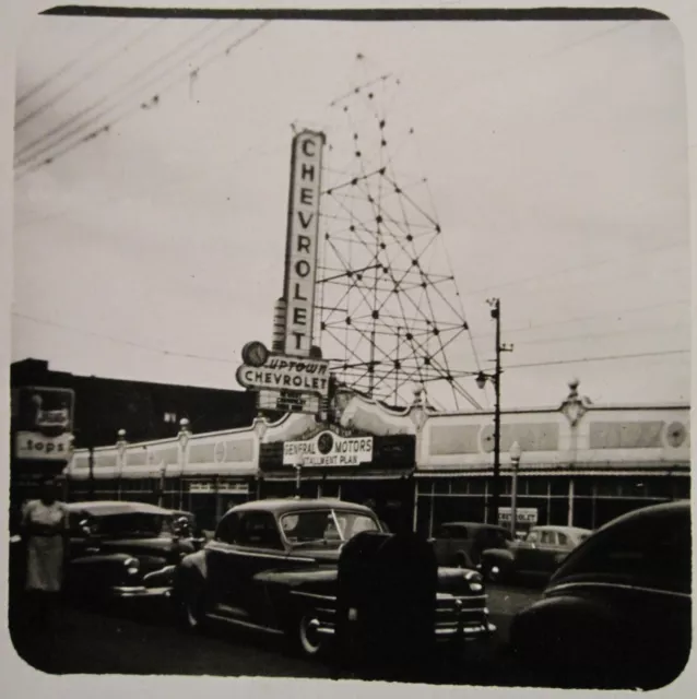 Vintage Antik Strasse Fotografie Uptown Chicago? General Motors Schild Il Foto