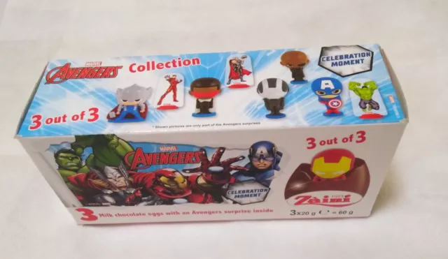 Zaini Marvel the Avengers Chocolate Surprise 3 Eggs with Toy Figure Inside choco
