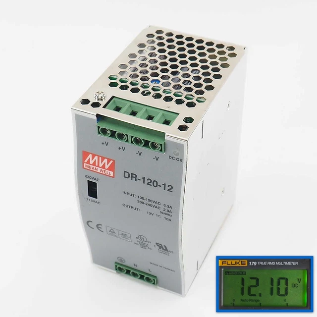 Mean Well DR-120-12 DIN Rail Power Supplies 120W 12V 10A