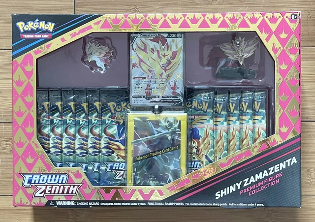 Pokemon Trading Card Game Crown Zenith Premium Figure Collection Bundle :  Shiny Zacian & Zamazenta (Set of Both) - Trading Card Games from Hills  Cards UK