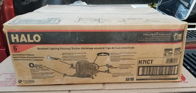 Halo H7 6 in. Aluminum Recessed Lighting Housing H7ICT 6 Pack New Construction