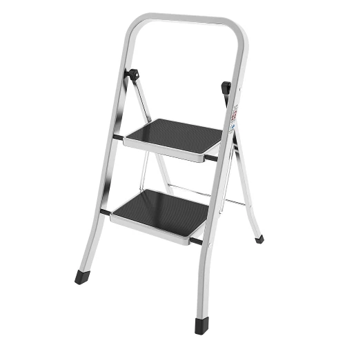Tabouret Pliable 2 Marches Amoise - Support 136kg Hauteur 20-43cm Antidérapant Portable