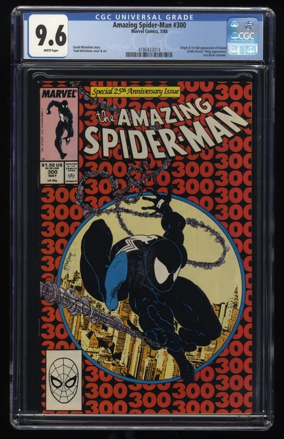 Amazing Spider-Man #300 CGC NM+ 9.6 White Pages 1st Appearance Venom! Marvel