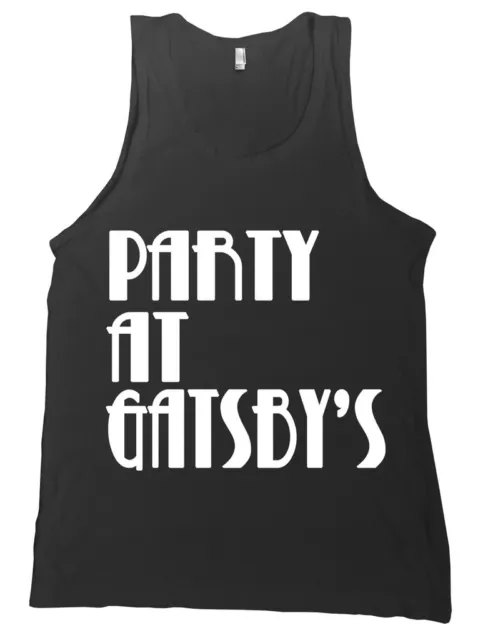 Party At Gatsby's Bella + Canvas Tank Top Shirt Great Gatsbys Mansion - NEW