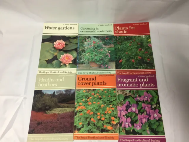 6x Royal Horticultural Society Books Wisely Handbook Water Gardens Ground Cover