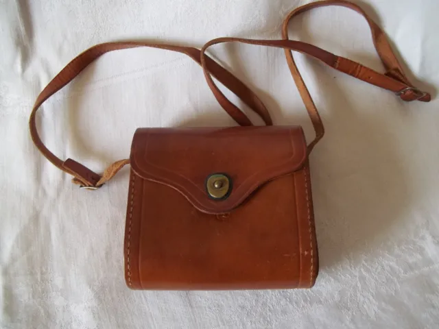 Vintage Binocular leather case  5"T x 5"W x 2.25" Depth
