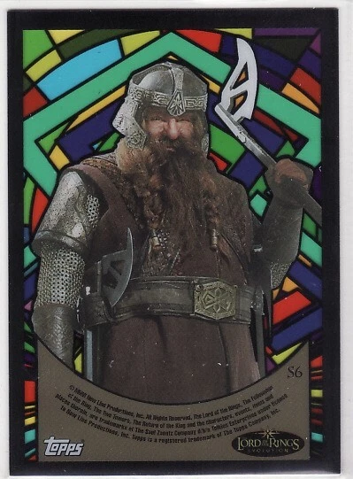 Lord Of The Rings : Evolution - STAINED GLASS Insert Card S6 - "Gimli" 2