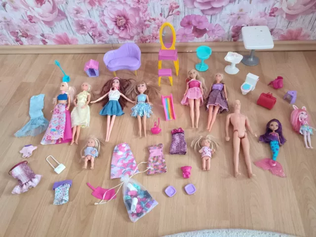 Große Barbie Sammlung Set Mattel Simba Konvolut Puppen Ken Kleidung XXL