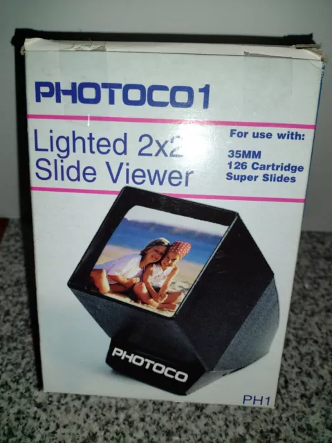 PHOTOCO 1 - Model PH1,  Portable Slide Viewer. Lighted. Will INCLUDE BATTERIES