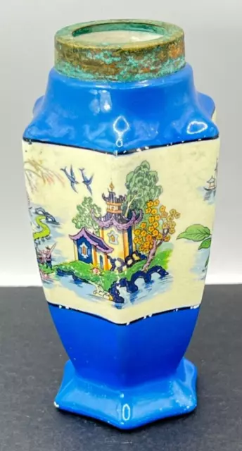 RARE 1930's IMARI DESIGNED / EPNS RING VASE BY LANCASTER LTD, ENGLAND 3