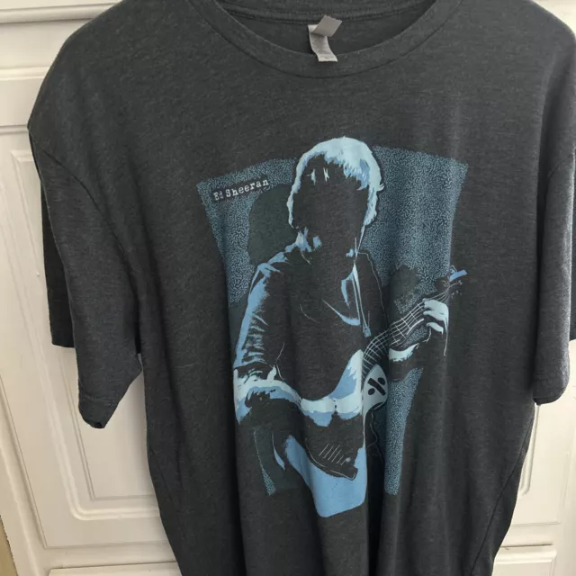 Men’s Unisex Gray Ed Sheeran Divide Album Shirt Size XL Next Level-used!