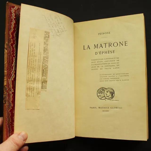 PETRONE "La Matrone d'Ephèse" Ill Louis-Edouard FOURNIER 1/50 Japon + suite 1911 2