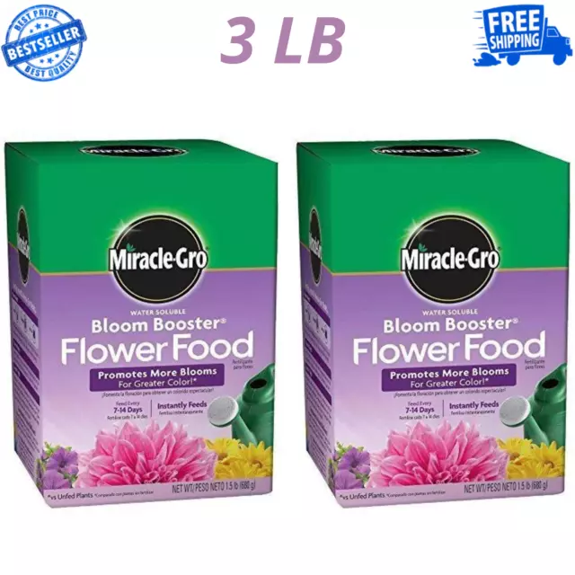 Miracle-Gro Bloom Plant Food Water Soluble Fertilizer Booster Grow Flowers 3 lb