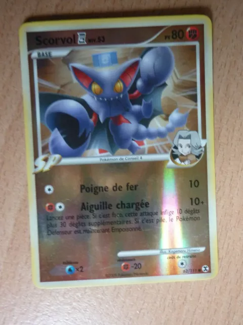 Carte Pokémon Holo reverse Scorvol 80 PV 62/111 (Rivaux émergeants)