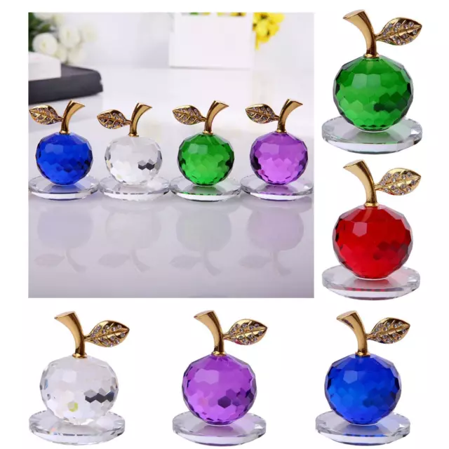 Ornements de Pommes En Cristal Modernes Figurines En Strass pour Cadeaux